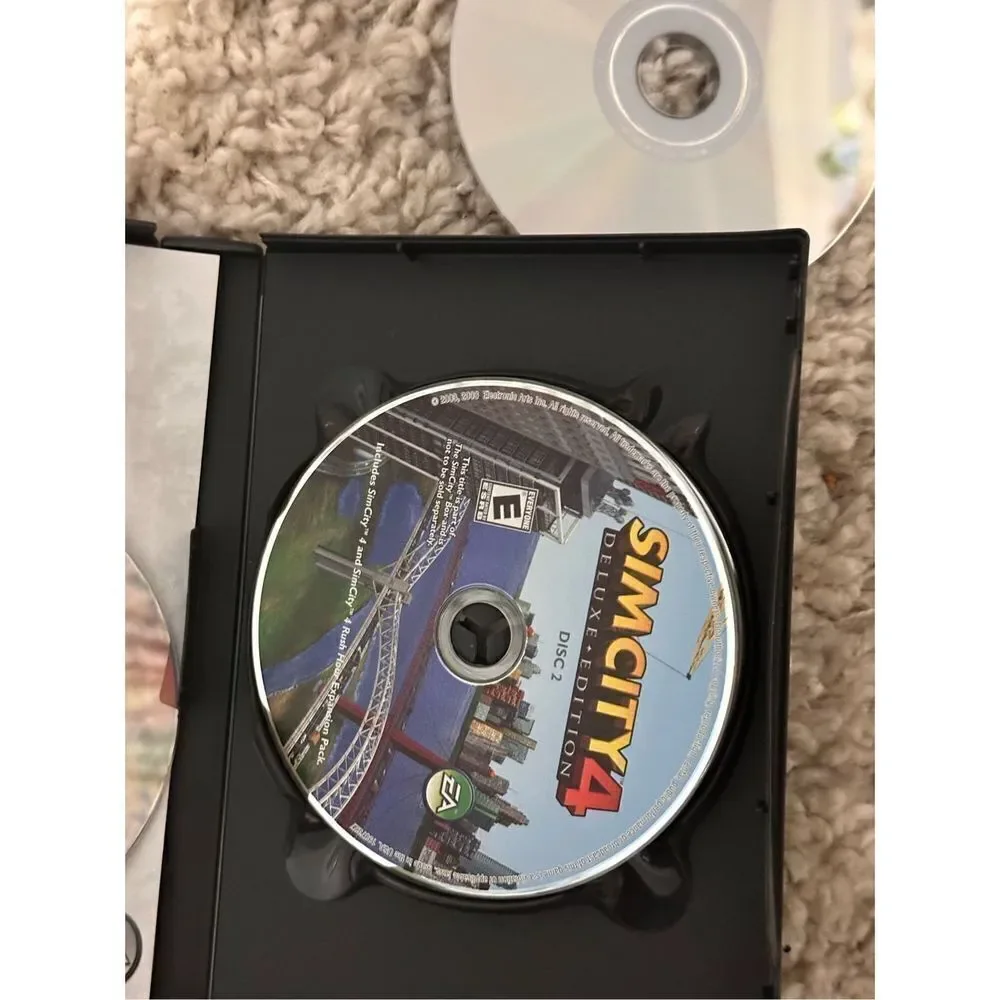 Nice 2008 The SimCity Box - PC - 4 Disk Set Used Condition